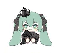THE UNTAMED Hatsune Miku Chess-Inspired Sitting Plush Doll 22cm (Black)