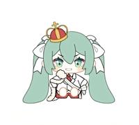 THE UNTAMED Hatsune Miku Chess-Inspired Sitting Plush Doll 22cm (White)
