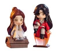 THE UNTAMED Heaven Officials Blessing Figures, Desktop Decorations，Q Version Character Ornaments，Collectible Toys (Ming Deng Xiang Wang)