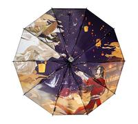 THE UNTAMED Heaven Officials Blessing Portable Umbrella，Tian Guan Ci Fu Automatic Umbrella，Suitable for both sunny and rainy days, with lighting，Hua Cheng&Xie Lian (Qian Deng Ying Que)
