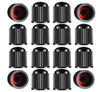 The Upgraded Version Has a Tyre Valve Cap Seal Ring (10 Pack Black)