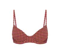 The Upside Aliki Heidi checked-pattern bikini bra - Pink XS-S-M-L