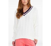The Upside Espada Louie v-neck cable-knit sweater - Neutrals XXS-XS-M