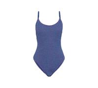 The Upside gingham-pattern one-piece - Blue XS-S-L