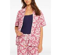 The Upside Lahaina Cabana floral zip shirt - Pink XS-S-L