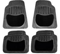 The Urban Company Rubber Car Mats Set To Fit Kia Cee'D Estate With Black Carpet Inlay Set Of 4
