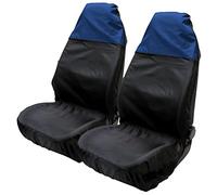 The Urban Company Waterproof Front Car Seat Covers Black Blue Top Waterproof to fit Skoda Fabia Scout (09-16)