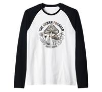 THE Urban Forager | Botanical Mushroom & Heart Badge Design Raglan Baseball Tee