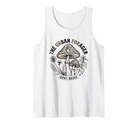 THE Urban Forager | Botanical Mushroom & Heart Badge Design Tank Top