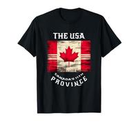 The USA Canada’s 11th Province Cool America Canada Flag Leaf T-Shirt