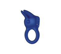 The USB Rechargeable Love Ring with Clit Stimulator in Blue by The Rabbit Company