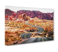 The Valley Of Fire In Nevada Canvas Print | Gallery Wrapped 30mm Frame Wall Art | 30x20 inches | Ready to Hang | Modern Landscape Picture | Living Room Bedroom Lounge Office