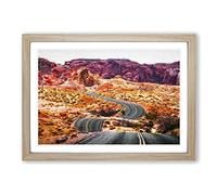 The Valley of Fire in Nevada Framed Print | A2 Oak Framed Wall Art | Ready to Hang | Modern Landscape Picture | Living Room Bedroom Lounge Office