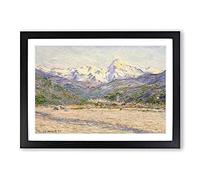 The Valley of The Nervia by Claude Monet Framed Print | A2 Black Framed Wall Art | Ready to Hang | Modern Landscape Picture | Living Room Bedroom Lounge Office