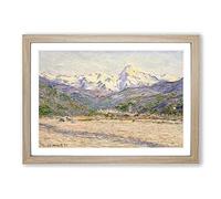The Valley of The Nervia by Claude Monet Framed Print | A2 Oak Framed Wall Art | Ready to Hang | Modern Landscape Picture | Living Room Bedroom Lounge Office