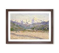 The Valley of The Nervia by Claude Monet Framed Print | A2 Walnut Framed Wall Art | Ready to Hang | Modern Landscape Picture | Living Room Bedroom Lounge Office