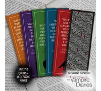The Vampire Diaries Bookmarks - Set of 5 | TVD Merch Unofficial | Gifts for Book Lovers | Quotes from Damon Salvatore, Stefan, Elena, Klaus, Rebekah