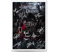 The Vampire Diaries Cast Signed Autograph Signature A4 Poster Photo Print Photograph Artwork Wall Art Picture TV Show Series Season DVD Boxset Gift (Vampire Diaries 4, A3 Print (Unframed))