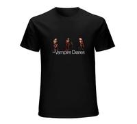 The Vampire Diaries Damon Stefan Elena Sexy Gore Short-Sleeve T-Shirt Black S