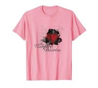 The Vampire Diaries Heart Diary T-Shirt, Men, Pink, Small