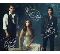 The Vampire Diaries - Ian Somerhalder & Paul Wesley & Nina Dobrev Autograph Signed A4 Photo Print