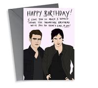 The Vampire Diaries Stefan and Damon Salvatore Birthday Card