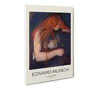The Vampire Vol.1 By Edvard Munch Canvas Print | Gallery Wrapped 30mm Frame Wall Art | 20x14 inches | Ready to Hang | Classic Horror Picture | Living Room Bedroom Lounge Office