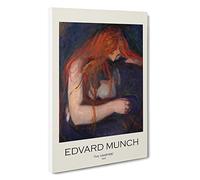 The Vampire Vol.1 Edvard Munch Canvas Print | Gallery Wrapped 30mm Frame Wall Art | 30x20 inches | Ready to Hang | Contemporary Horror Picture | Living Room Bedroom Lounge Office