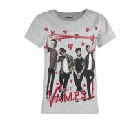 The Vamps Girl's Short Sleeved T-Shirt (Kids Grey) in Grey | Size: 7-8 Years The Vamps Grey 7-8 Years