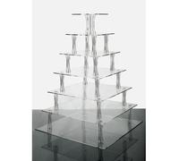 The Vanilla Valley / Wedding Acrylics 7 Tier Square Clear Acrylic Cupcake Stand