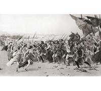 The Vanquishers of Salamis. Triumphant Greek soldiers and sailors are greeted with joy when they return home victorious after defeating the invading Persians at the naval Battle of Salamis 480 BC