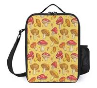 The Various Mushroom Art Lunch Bag Portable Lunch Box Cooler Bags Container Tote Bag for Women Men