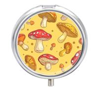 The Various Mushroom Art Pill Case Travel Medicine Organizer Box