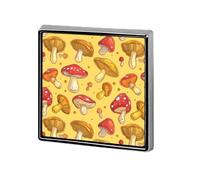 The Various Mushroom Art Square Badge Funny Button Pins Brooch | Lapel Pins for Backpack Hat Bags Jacket