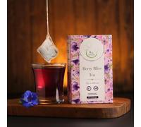 THE VEDAS Berry Bliss Tea | Herbal Tea | Biodegradable Cotton Teabags | 20 Tea Bags(Pack of 1)