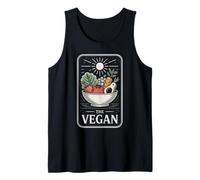 The Vegan Sun-Blessed Produce Bowl Retro Tarot Style Tank Top