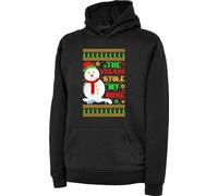 The Vegans Stole My Nose Christmas Hoodie Santa Snowman Christmas Tree Meme Funny Phrase Gift For GF/BF Gift For Friends Birthday Unisex Gift Top (M, Black)