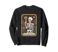 The Veggie Visionary Skeleton Carrot Tarot Floral Sweatshirt