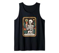 The Veggie Visionary Skeleton Carrot Tarot Floral Tank Top