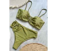 The Veli Bikini Set Lemon Daisy Accessories Green L