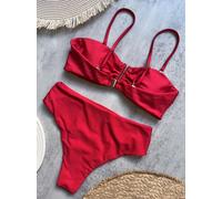 The Veli Bikini Set Lemon Daisy Accessories Red M