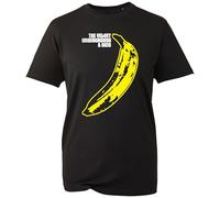 The Velvet Underground Album Cover T-Shirt, Funny Andy Banana Design Warhol Iconic Retro Music Lover Shirt, Gift Unisex Tee Top (Black, XL)