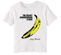 The Velvet Underground Kids Unisex Boys Girls T-Shirt White Tee Crew Neck Short Sleeves Small Size S