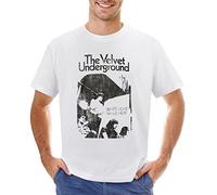 The Velvet Underground Mens Crewneck T-Shirt Short-Sleeve Cotton Tees Unisex White 2XL