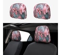 The Vermicelli Branches In The Dewdrops Head Rest Cover Car Accessories, 2 Pcs Car Seat Headrest Cover, Washable Headrest Protector Universal Fit To All Car Suvs Truck Van Vehicles Auto