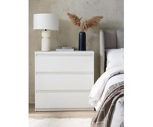 The Very Collection Lisson 3 Drawer Chest White