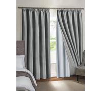 The Very Collection Pleated Curtain Blackout Lining White