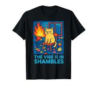 The Vibe Is In Shambles Funny Cat Graphic T-Shirt