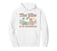 The Vibe Is In Shambles Funny Dinosaur Pullover Hoodie