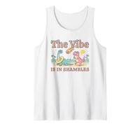 The Vibe is in Shambles Funny Dinosaur Tank Top